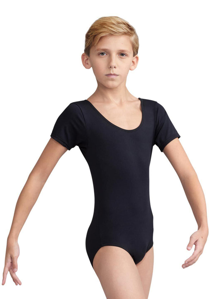 Capezio Short Sleeve Leotard Boys Black 10390B f