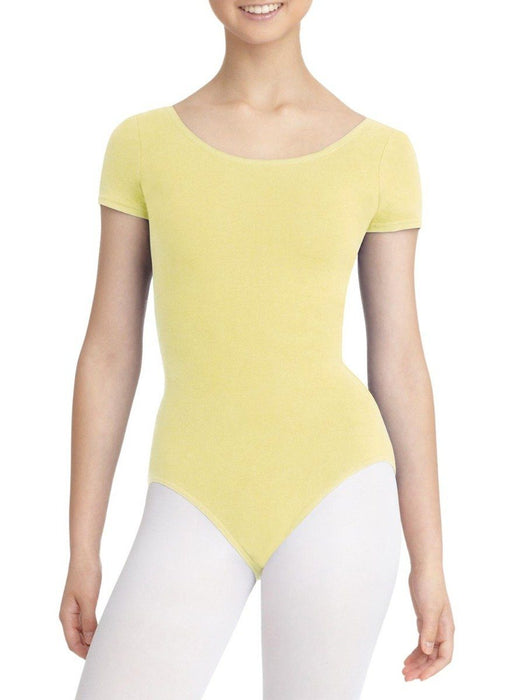 Ballet Dance Leotard Children Light Yellow Short Sleeve Practice