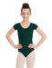 Capezio Short Sleeve Leotard - Girls - Green - Front - Style:CC400C