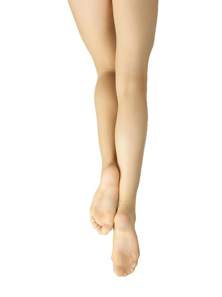 Capezio Studio Basics Fishnet Seamless Tight - Girls - Tan - Front - Style:3407C
