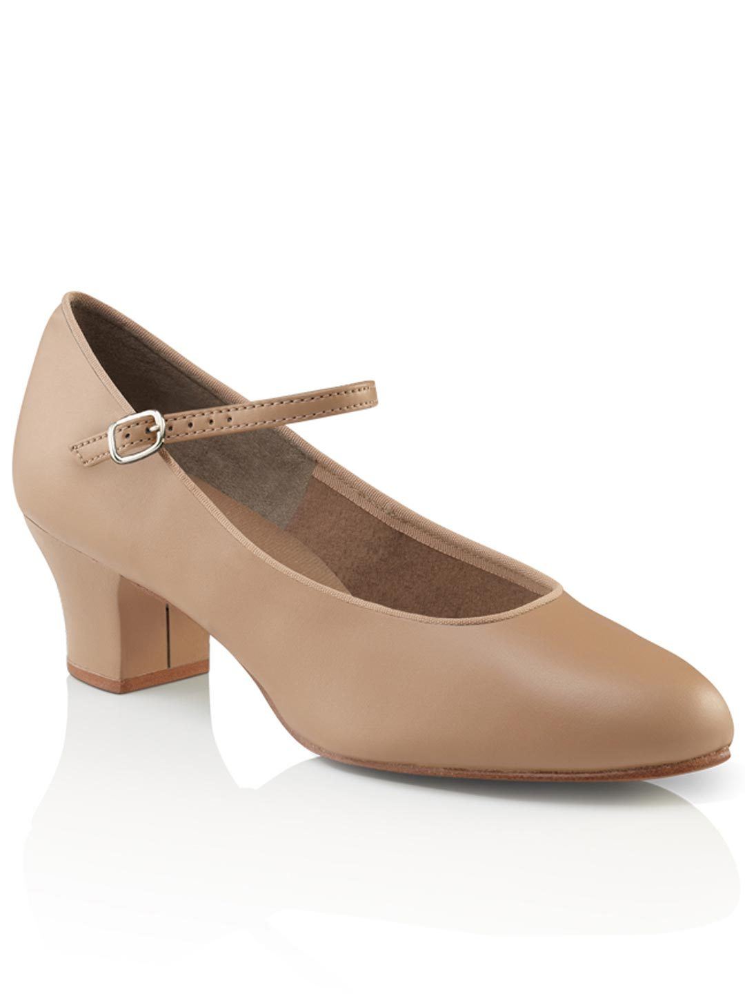 Capezio Suede Sole Jr. Footlight Character Shoe - Tan - Style:459
