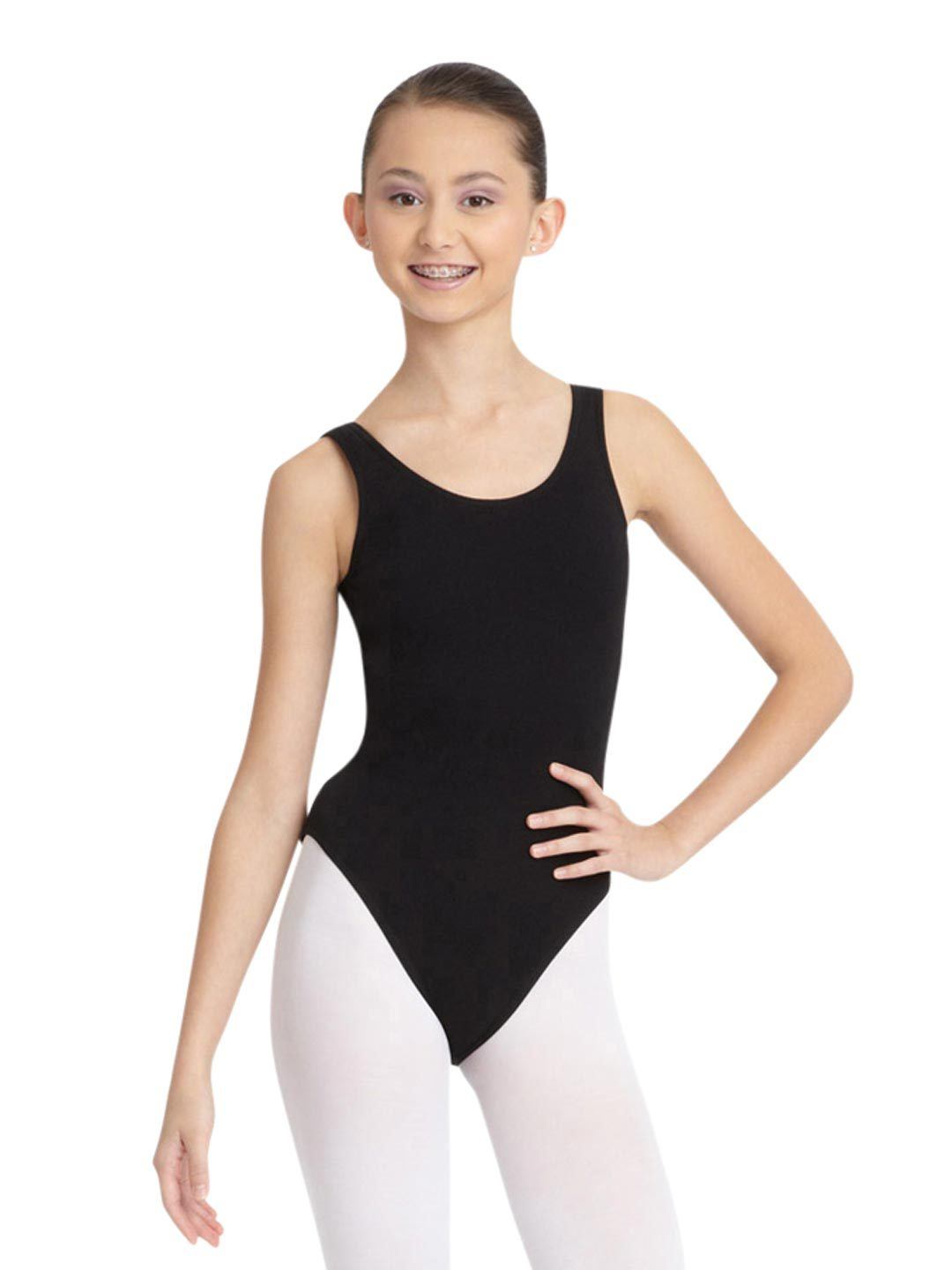 Capezio Tank Leotard - Black - Front - Style:CC200