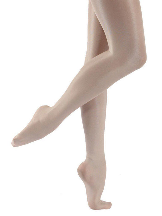 Capezio girls Girls' Ultra Shimmery Footed tights, Caramel, 8 10 US