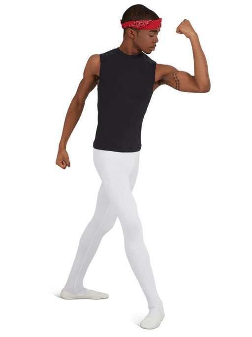 Capezio Men's Ultra Soft™ Footed Tight - White - Front - Style:10361M