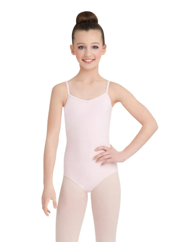 Capezio V-Neck Camisole Leotard - Girls - Pink - Front - Style:CC102C