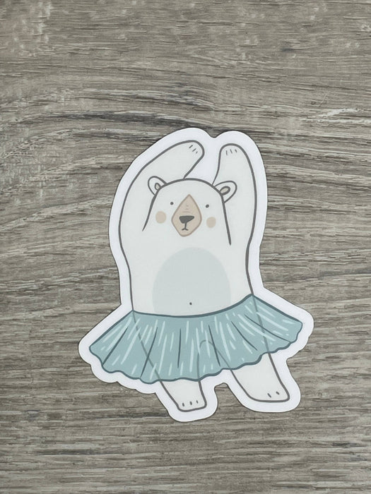 Dancing Polar Bear in Tutu Dance Sticker