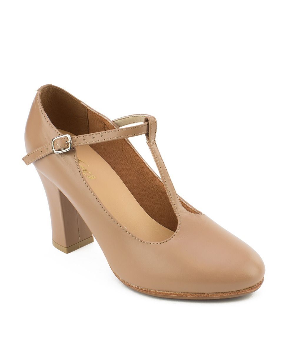 So Danca CH110 3" Heel Leather Sole Tstrap Character Shoe