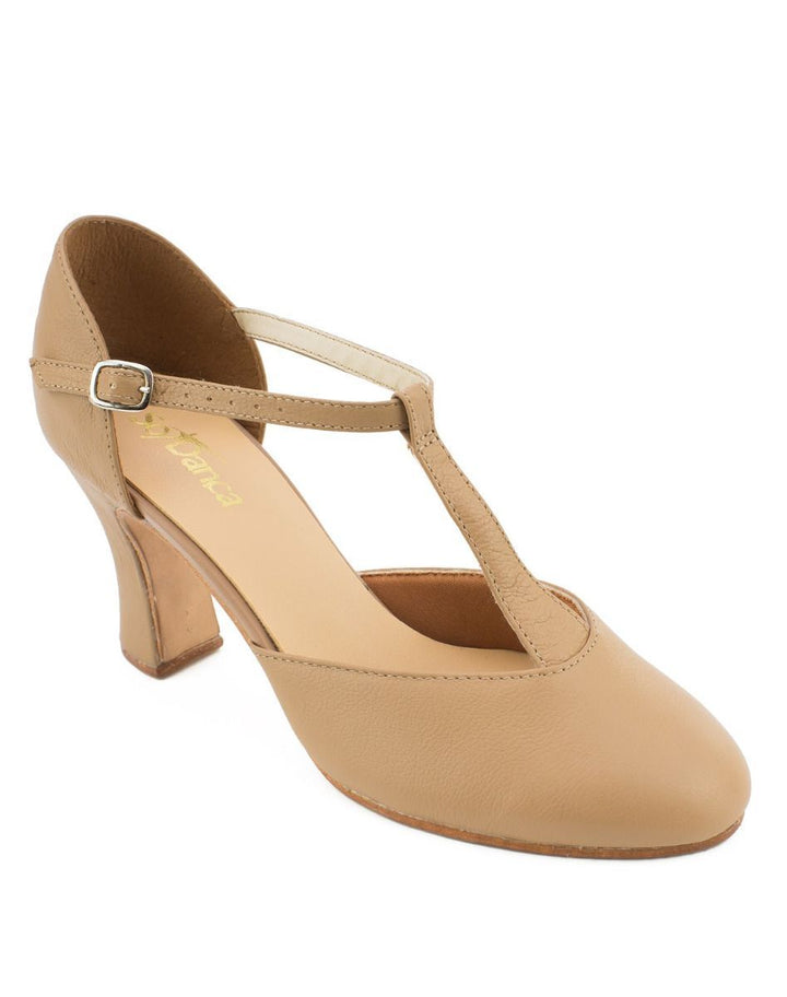 So Danca "Cher" CH98 3" Heel Smooth Leather T-Strap Character Shoe - Adult