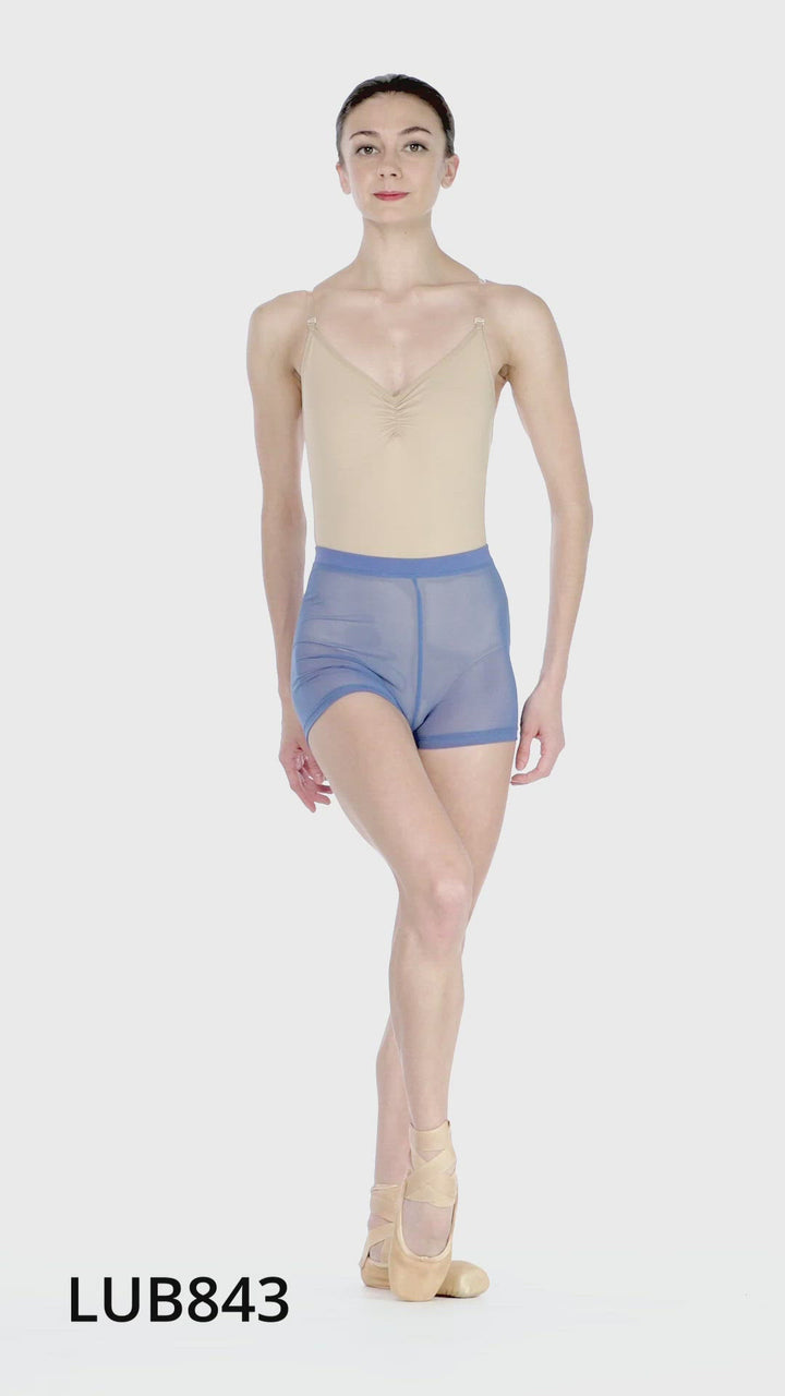 Lulli Dancewear LUB843 Womens Mesh Short Raven