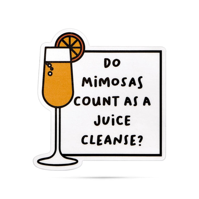 Do mimosas count as a juice cleanse funny brunch stickers
