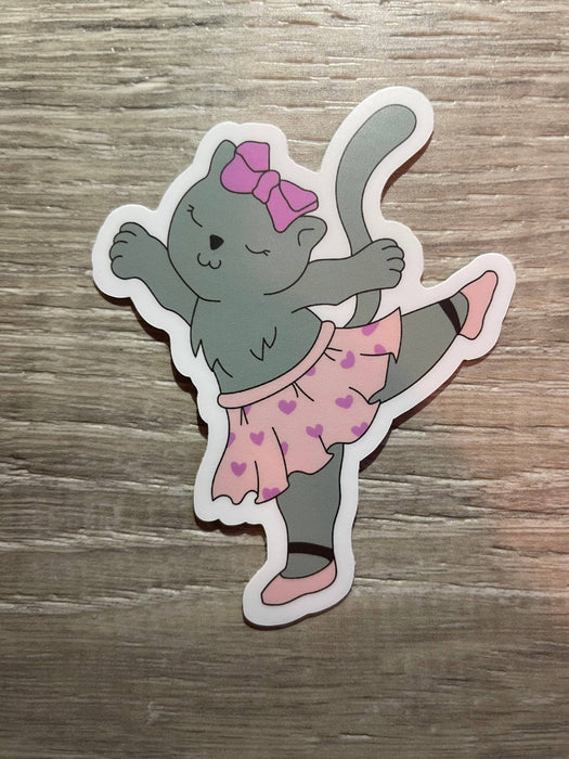 Kitty Ballerina Vinyl Sticker