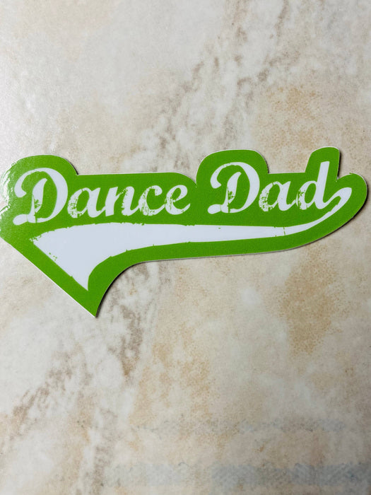 Dance Dad Large Vinyl Sticker, 4" x 1.824": Retail Packaging