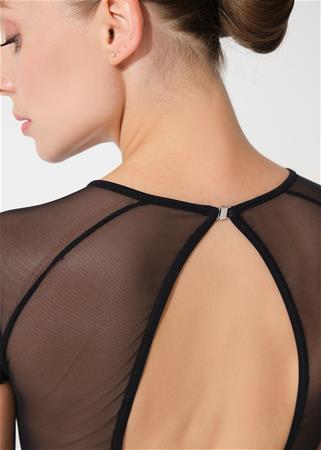Nikolay Nanette High Neck Cap Sleeve Leotard