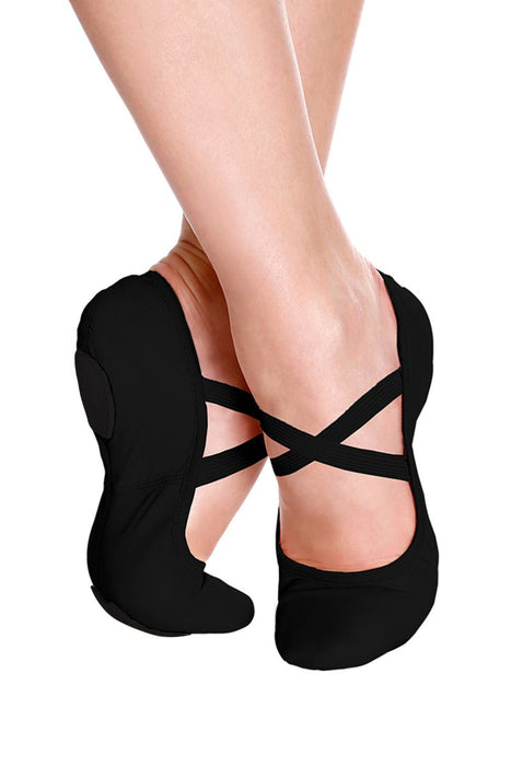 So Danca SD60 Adult Split Sole Stretch Leather Ballet Shoe - Black