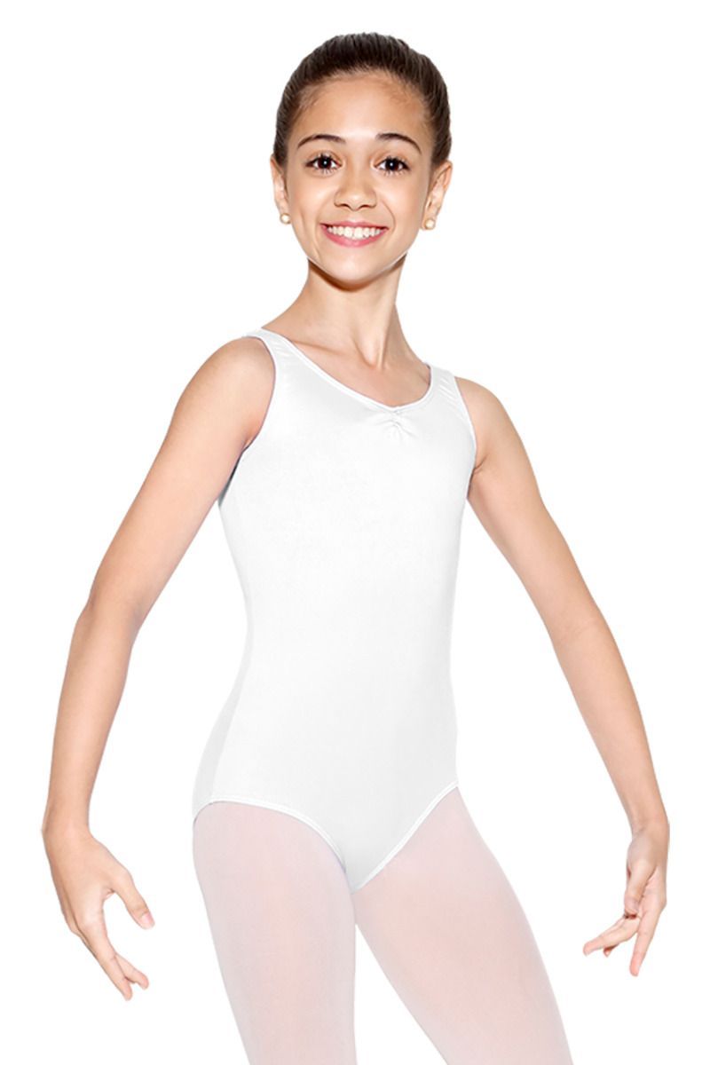 So Danca SL07 Microfiber Tank Leotard - White