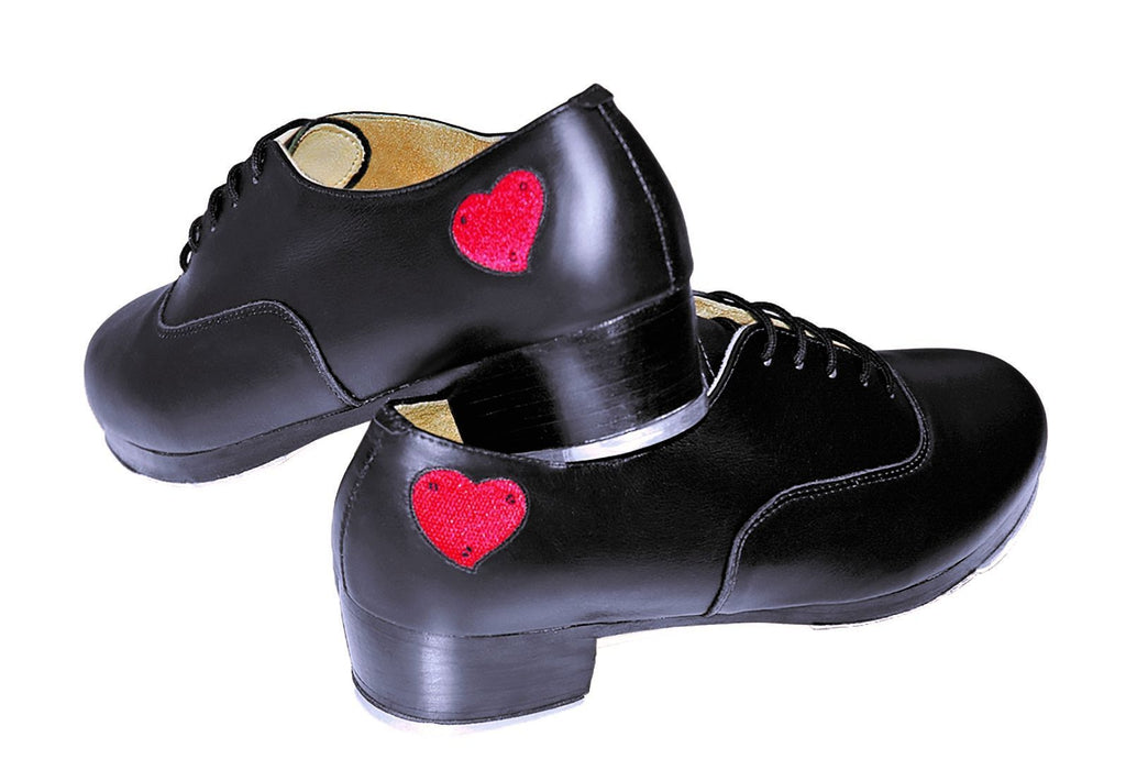 So Danca TA705V Men's Professional Leather Tap Shoe with Leather Sole and Red Heart
